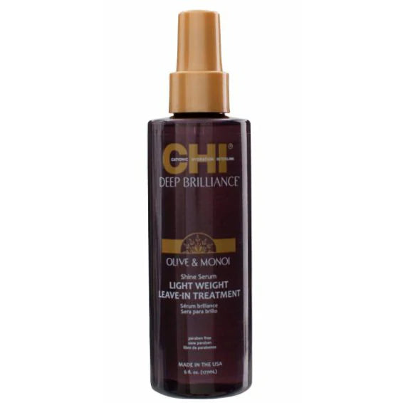 Deep Brilliance Olive & Monoi Shine Serum Lightweight Leave-In Treatment